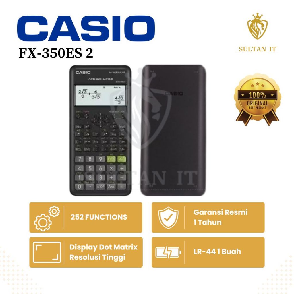 Jual Kalkulator Casio FX 350 ES PLUS 2nd Edition Scientific Original ...