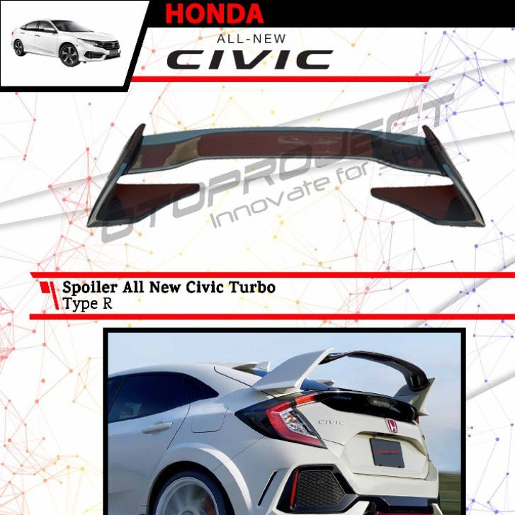 Jual Spoiler All New Civic Turbo Type R Design Rear Spoiler Civic Turbo ...