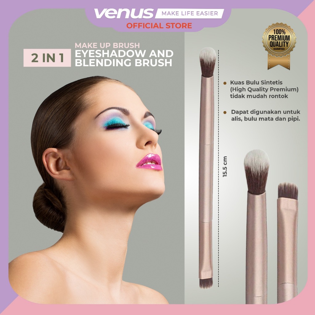 Jual Venusjkt Double Makeup Brush Make Up Brush Eyeshadow And