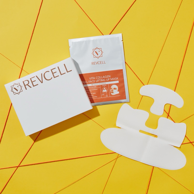 Jual [READY] REVCELL VITA COLLAGEN FULL FACE LIFTING UP MASK ISI 5pcs ...