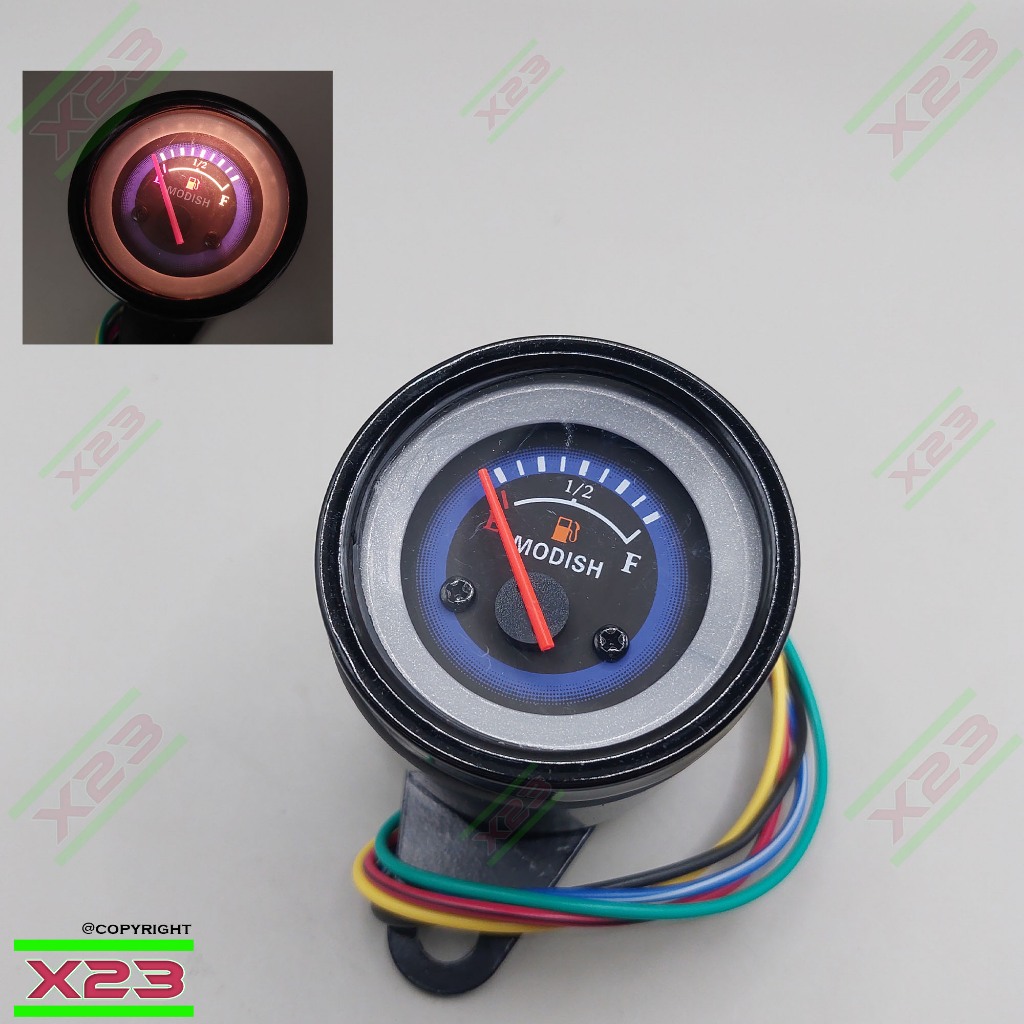 Jual Speedometer fuel meter ampere bensin hitam variasi fuelmeter ...