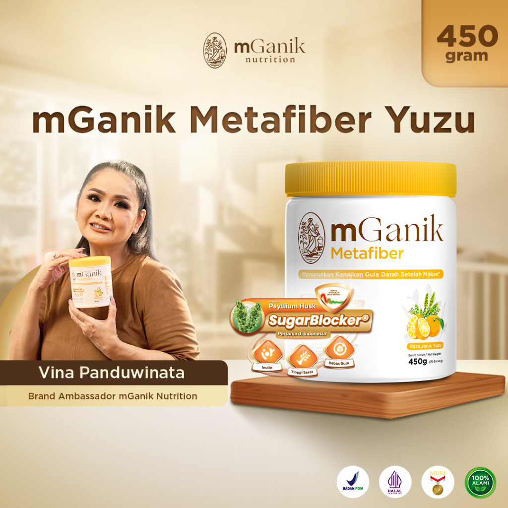 Jual mGanik Metafiber 450gr pilih FREE - Suplemen Diabetes | Shopee ...