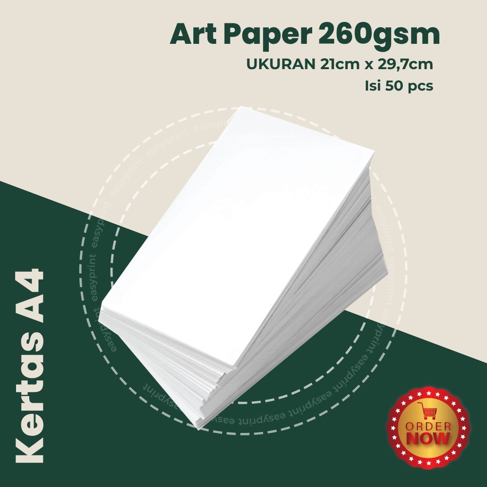 Jual Best Kertas Art Karton Art Carton 260 Gsm A4 50 Lembar Shopee