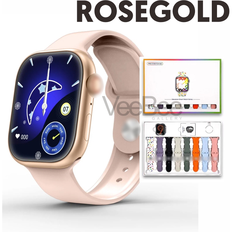 Jual SMARTWATCH PRO 9 GS SERIES 9 IOS ANDROID DAPAT 8 Tali WARNA MACARON Shopee Indonesia