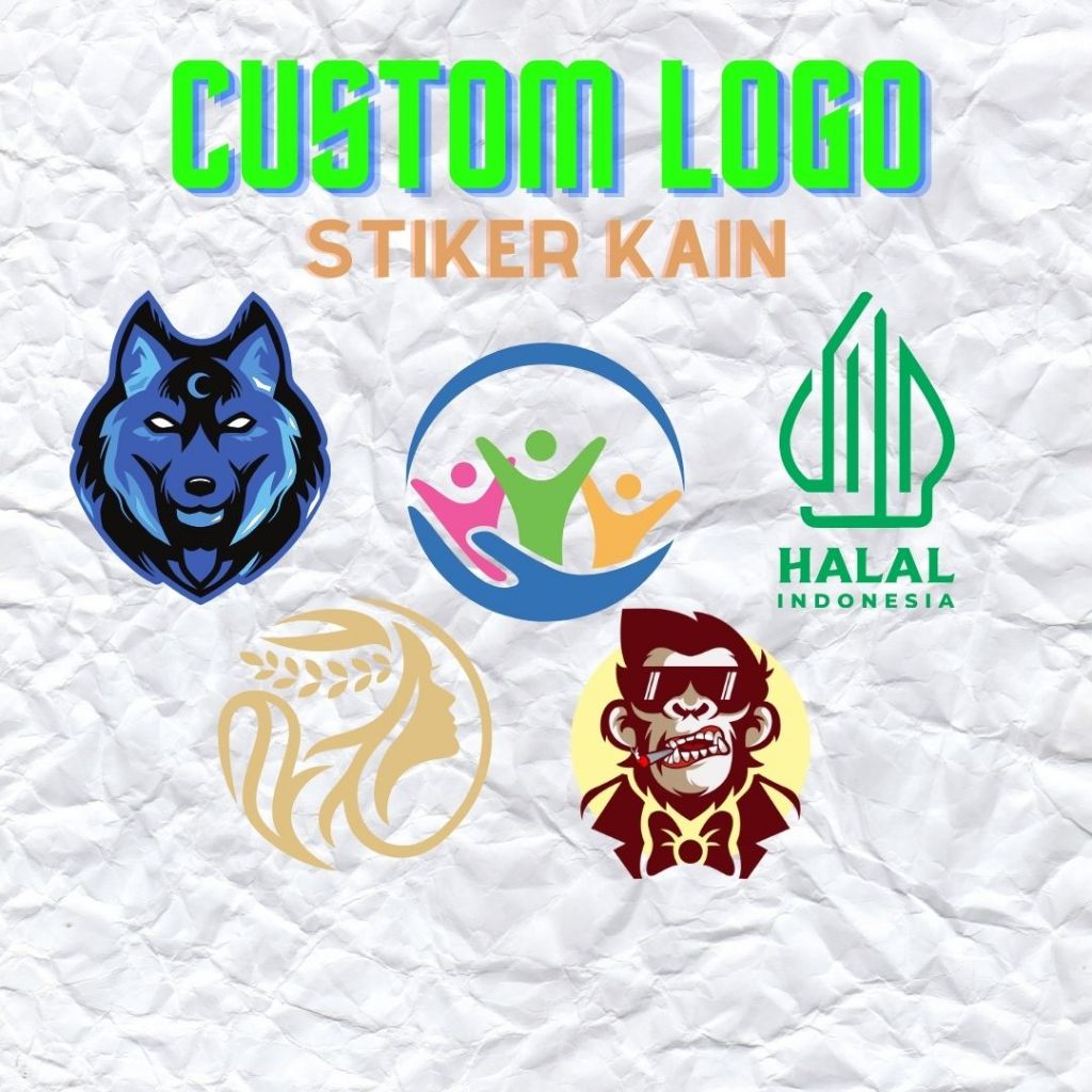 Jual Custom Sticker Kain Logo Stiker Sablon Setrika Dtf Sablon Logo