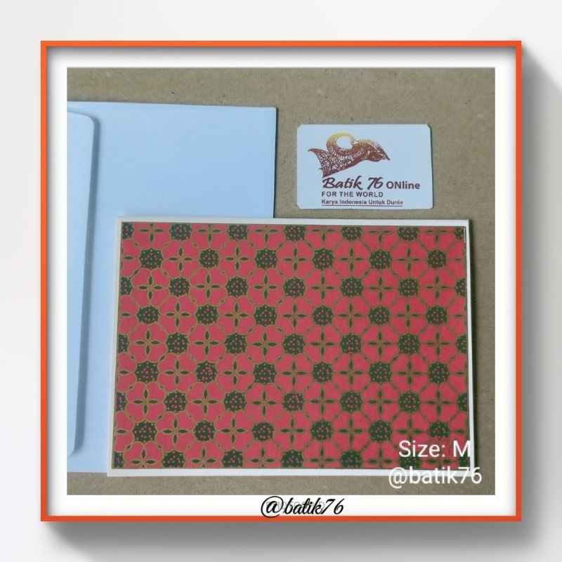 Jual Ukuran M Menengah Medium Greeting Cards Batik 76 Pattern Semanggi ...