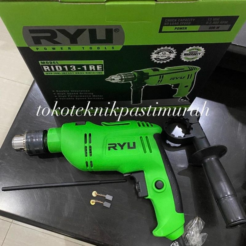 Jual Mesin Bor Impact RYU 13mm/ Drill Tembok beton bolak balik *bonus ...