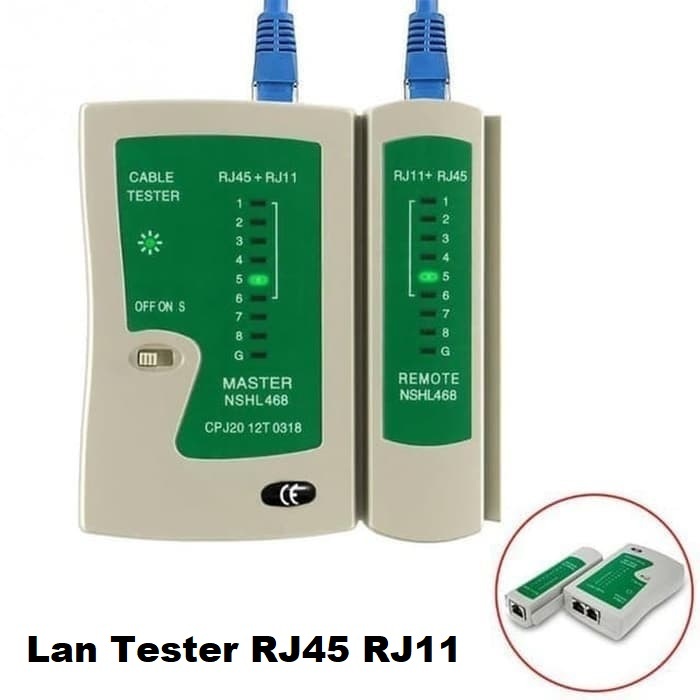 Jual Lan Tester / Alat Cek Kabel RJ45 RJ11 Network Cable Tester ...