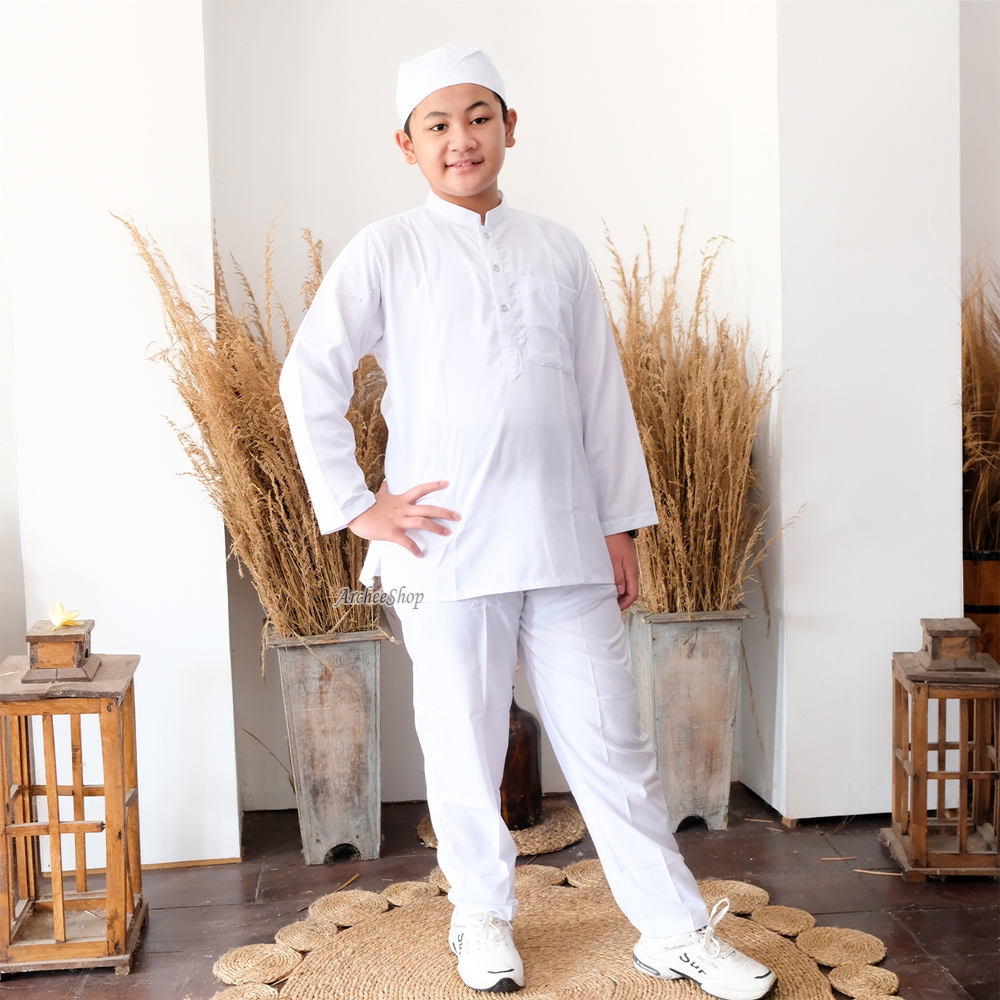 Little M Seasonal Texture Koko Lengan Pendek Anak Laki-laki