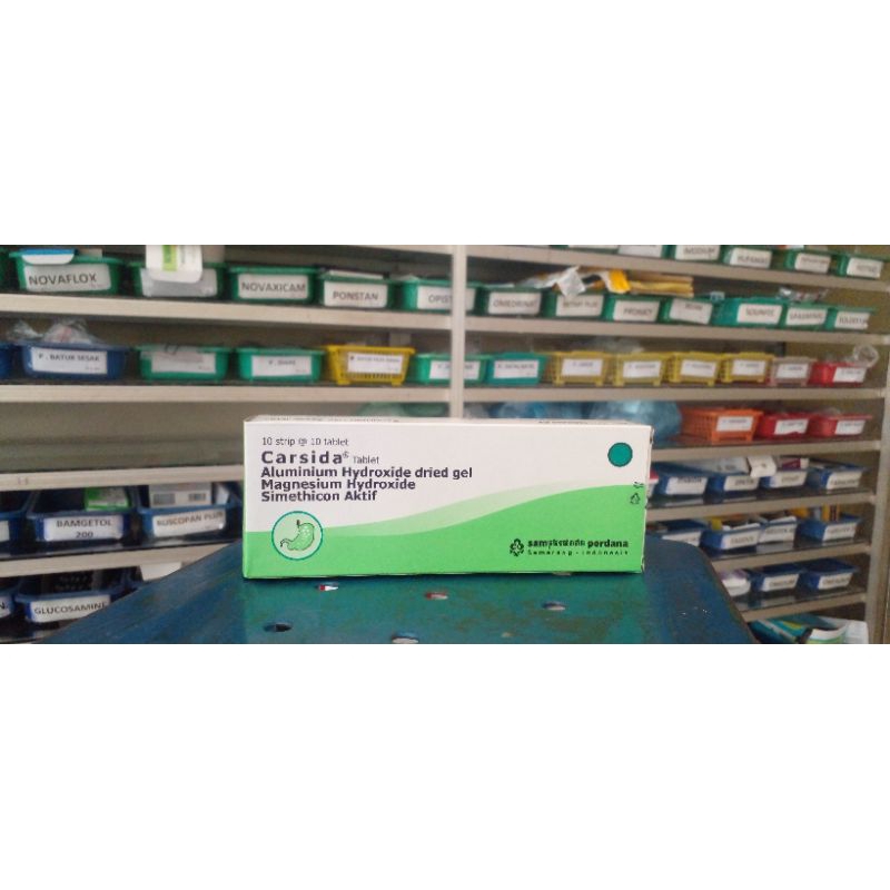 Jual CARSIDA TAB/ ALUMINIUM HYDROXIDE, MAGNESIUM HYDROXIDE, SIMETHICONE AKTIF/ OBAT LAMBUNG