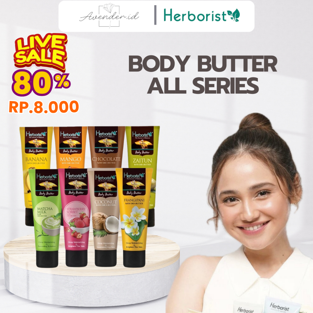 Jual (GET 1 GIFT) HERBORIST BODY BUTTER WITH SHEA BUTTER 80GR BUTTER