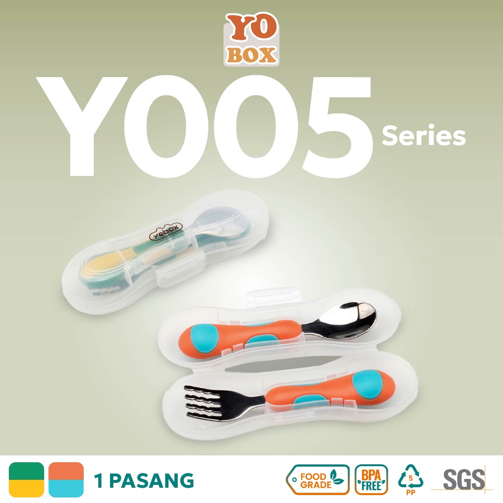 Jual YOBOX Sendok makan bayi utensil cutlery Y005 YOOYEE | Shopee Indonesia