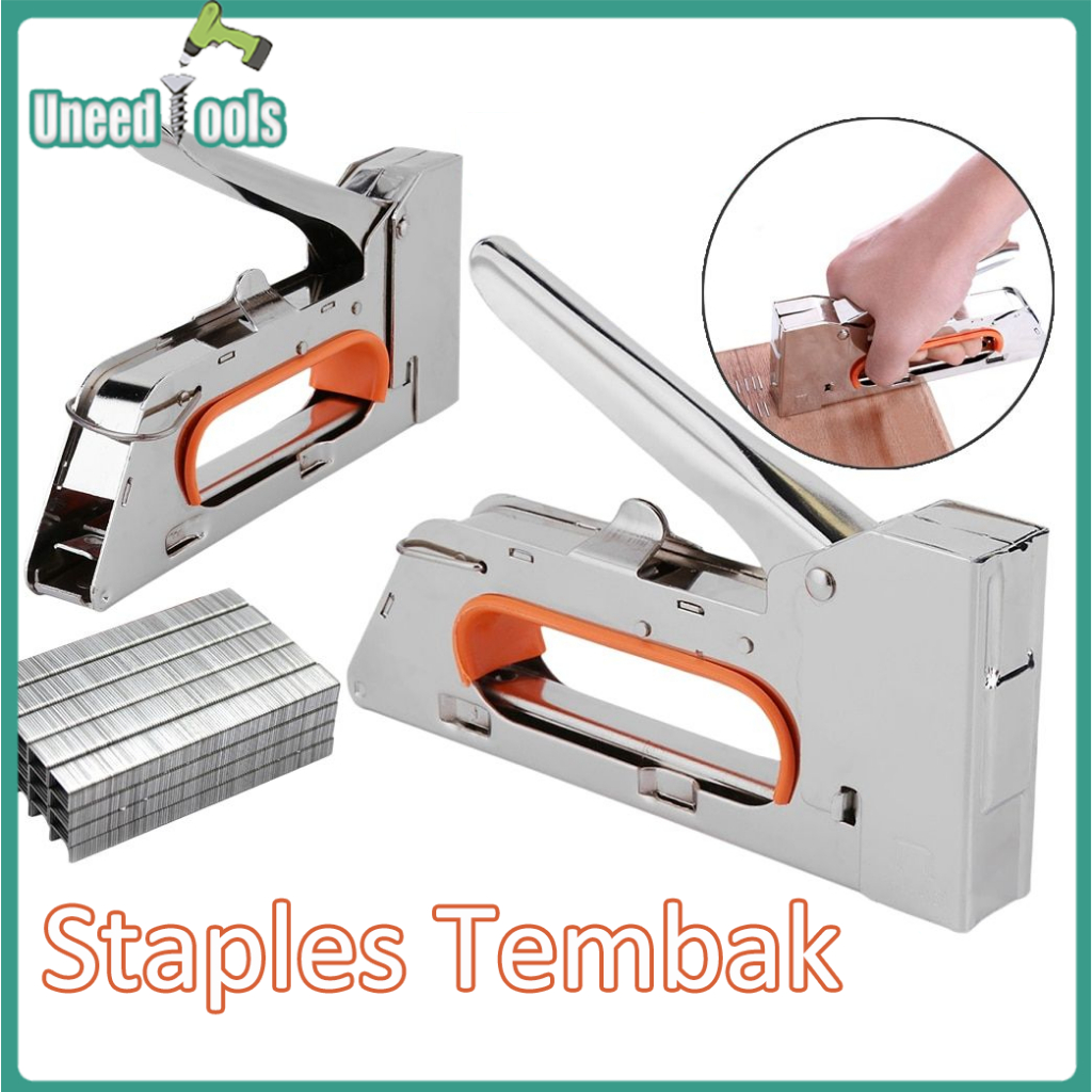 Jual Uneedtools Staples Tembak R Paket Isi Pcs Gun Tacker Mm Staples Perekat