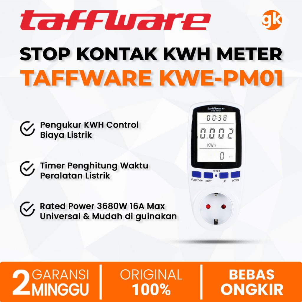 Jual TAFFWARE kWh Meter Pengukur Biaya Listrik Rumah Multifungsi EU ...