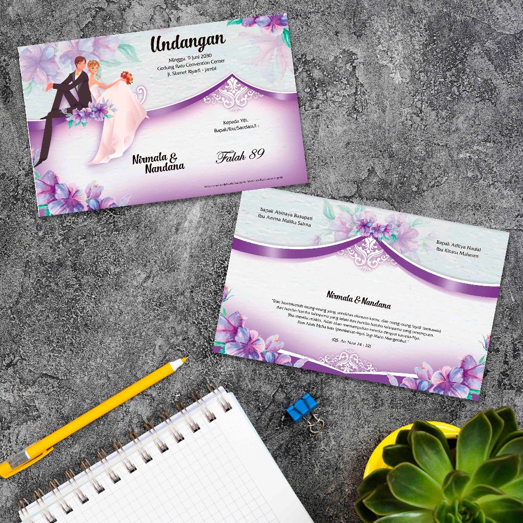 Jual Blanko Undangan Pernikahan Falah code F 89 wedding simple murah ...