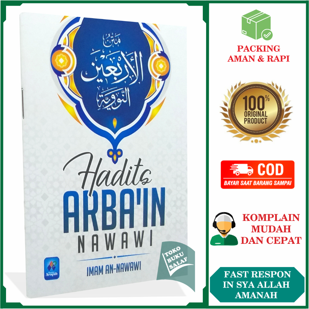 Jual Hadits Arbain Ukuran Saku Terjemah Dan Matan Imam An-Nawawi Cover ...