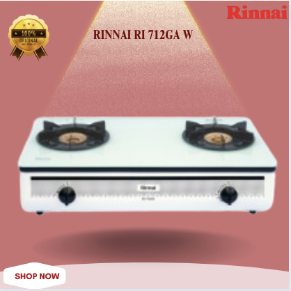 Jual RINNAI KOMPOR GAS TUNGKU RI 712GA W WHITE/RI712GA W/RI