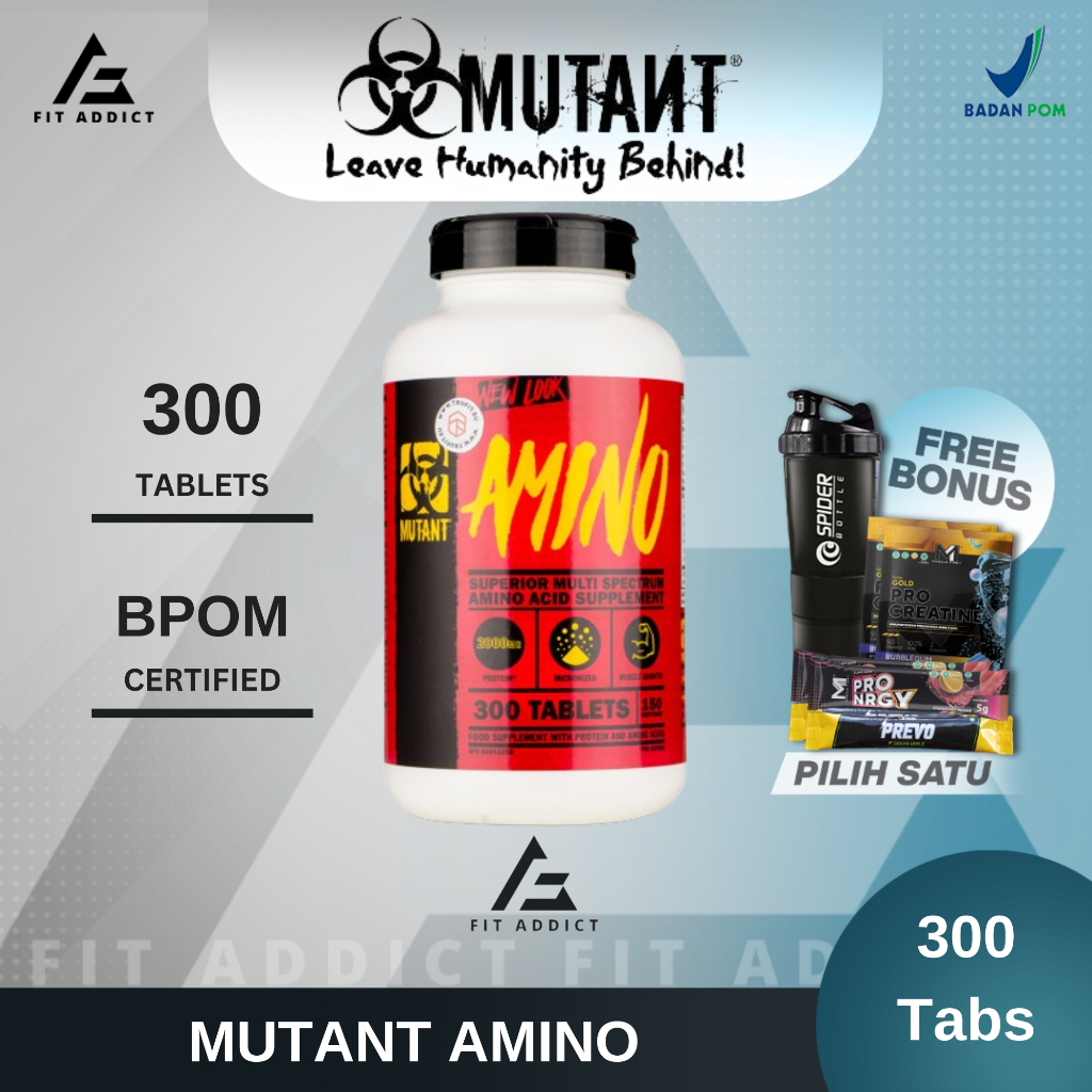 Jual Mutant Amino isi 300 Tablet 300 Tabs 300tabs 300 tablets Amino ...