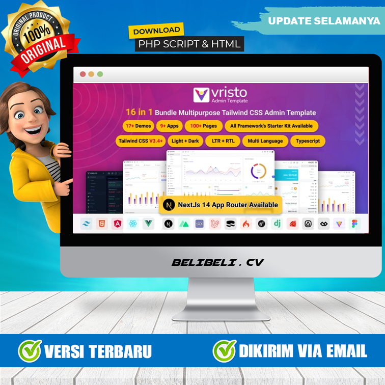Jual Tailwind CSS [ Vristo ] Tailwind Admin Template NextJS App Router ...