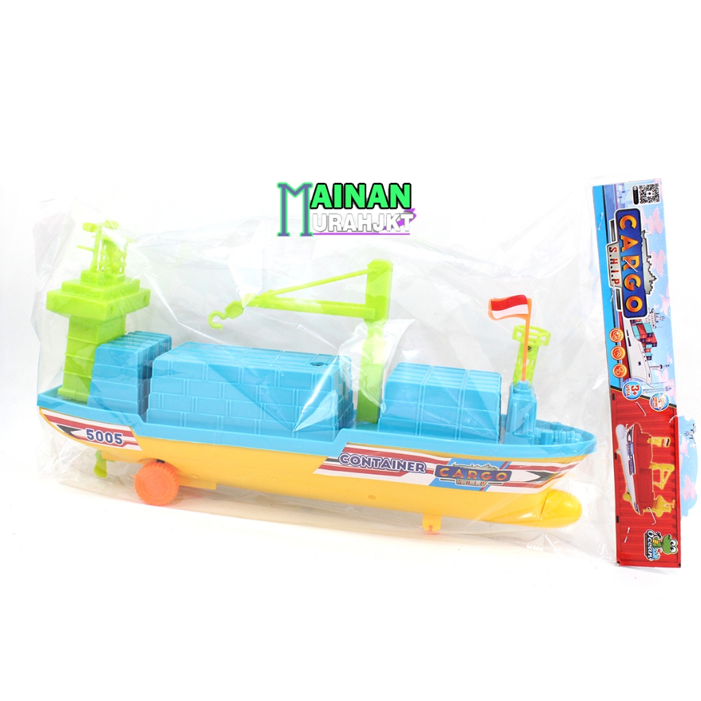 Jual MAINAN ANAK MURAH CARGO CONTAINER SHIP OCT5005 MAINAN KAPAL KARGO ...