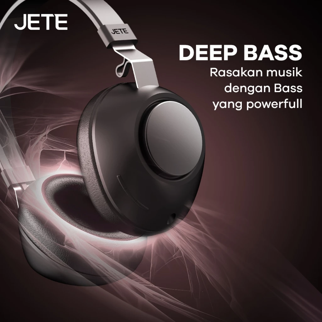 Headset Headphone Bluetooth JETE 15 Superbass BT V5.3 - Garansi 2th