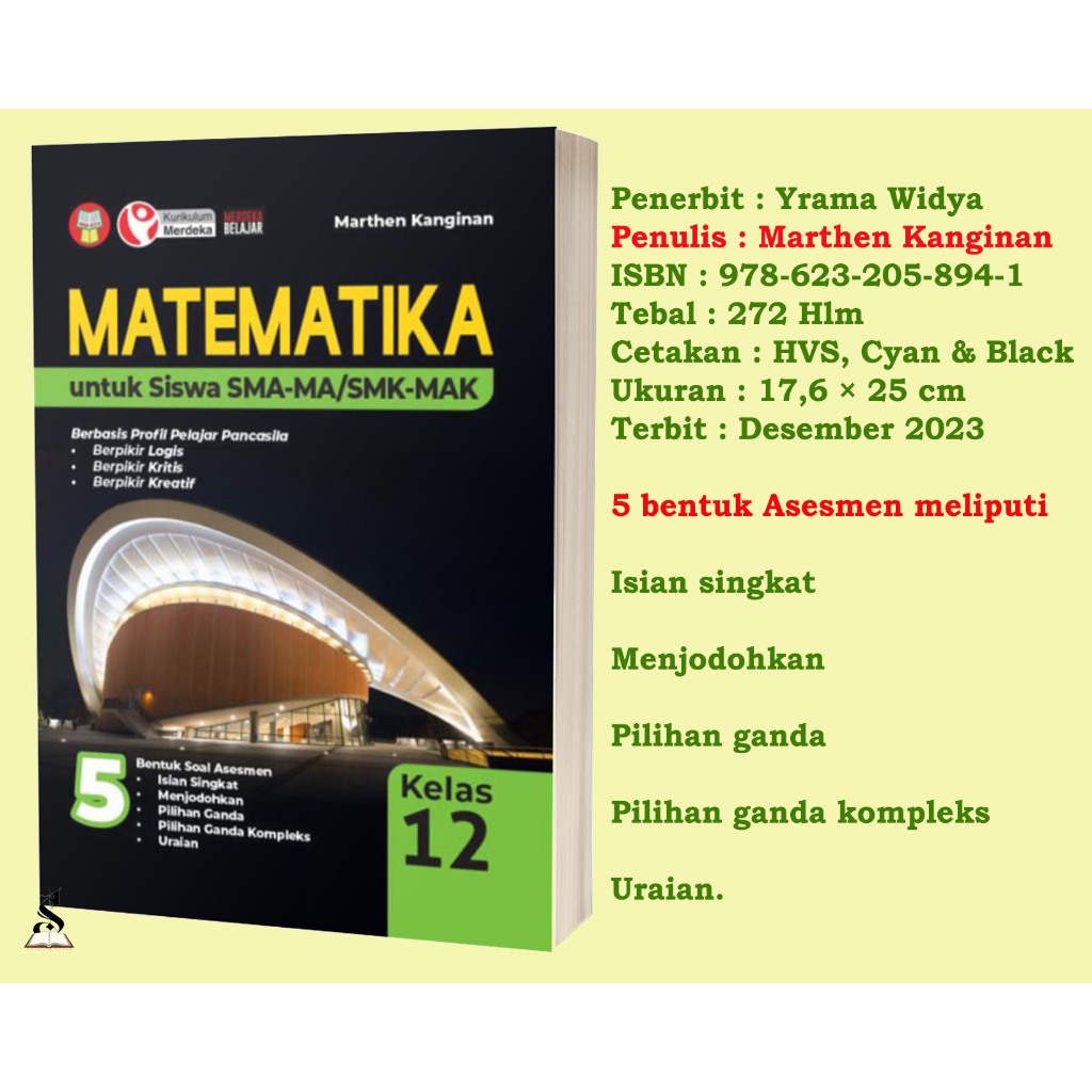 Jual BUKU MATEMATIKA UMUM UNTUK SISWA SMA-MA/SMK-MAK UNTUK KELAS 12/XII ...