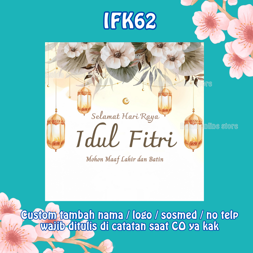 Jual Kartu Ucapan / Stiker Selamat Hari Raya Idul Fitri Label Kemasan ...