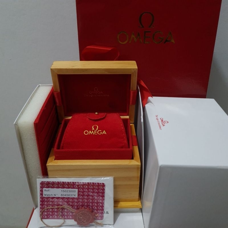 Jual Kotak box jam tangan merk OMEGA Pita model Original fullset ...