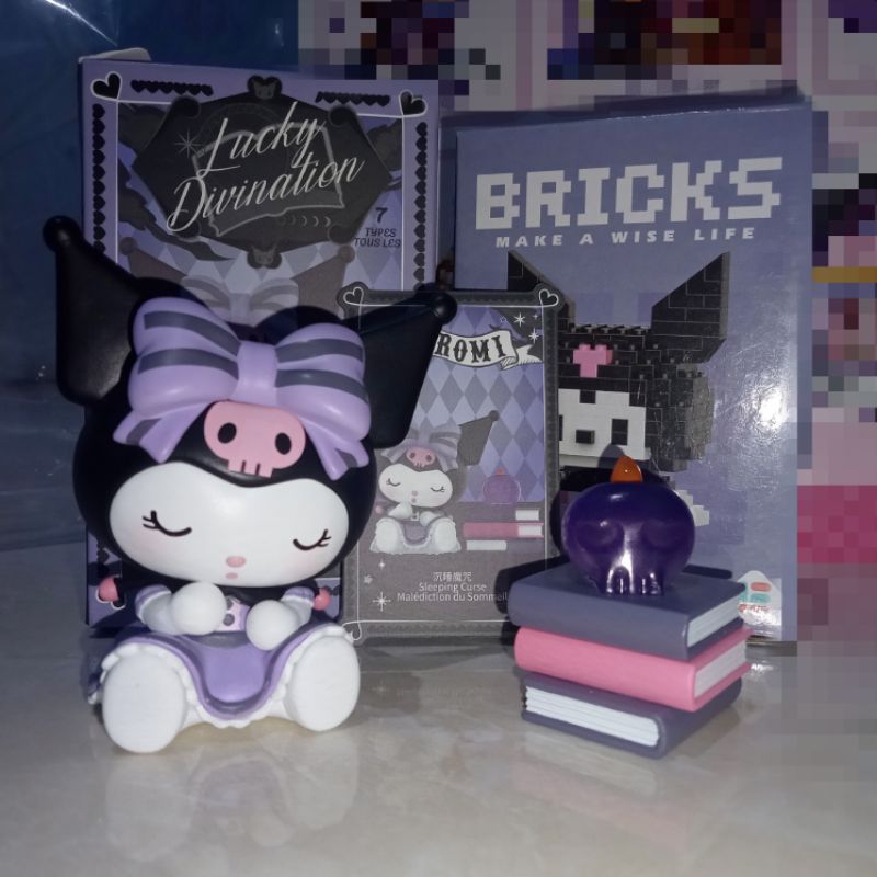 Jual Blind box Sanrio kuromi sleeping curse ori miniso lucky divination ...