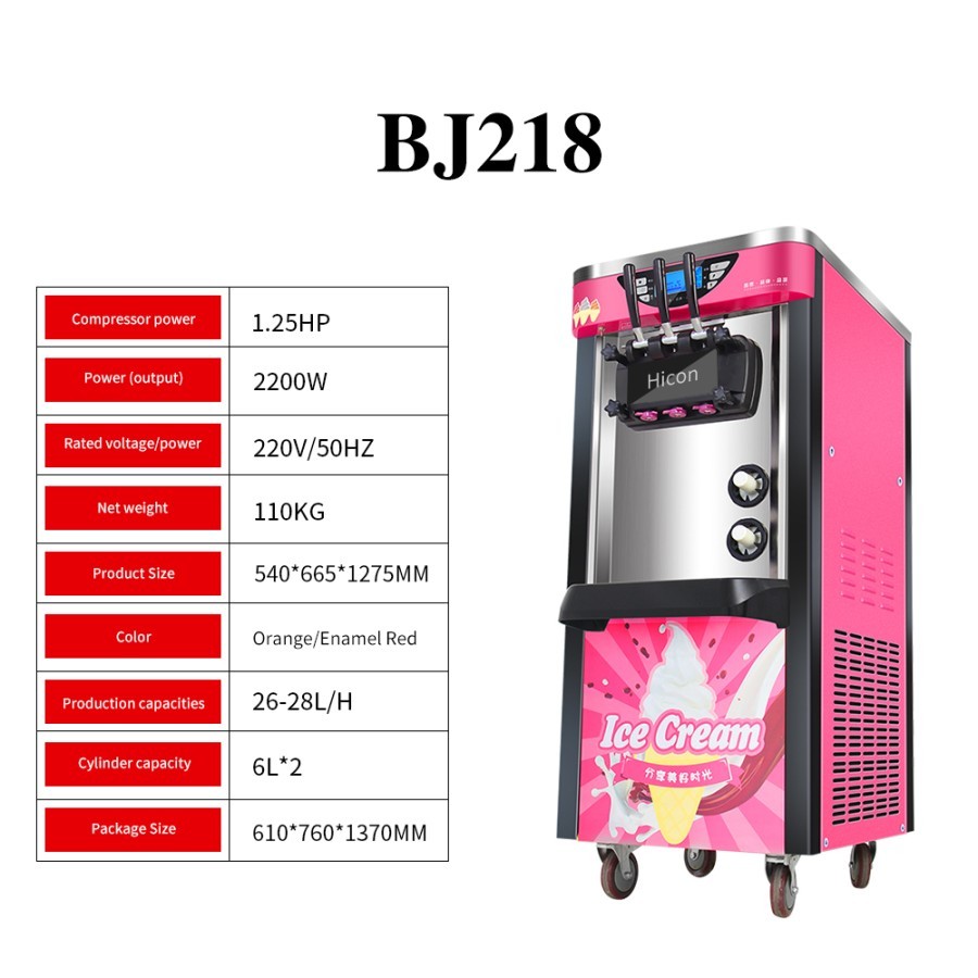 Jual HICON Ice cream machine 3 Tuas Countertop & Standing Classic MESIN