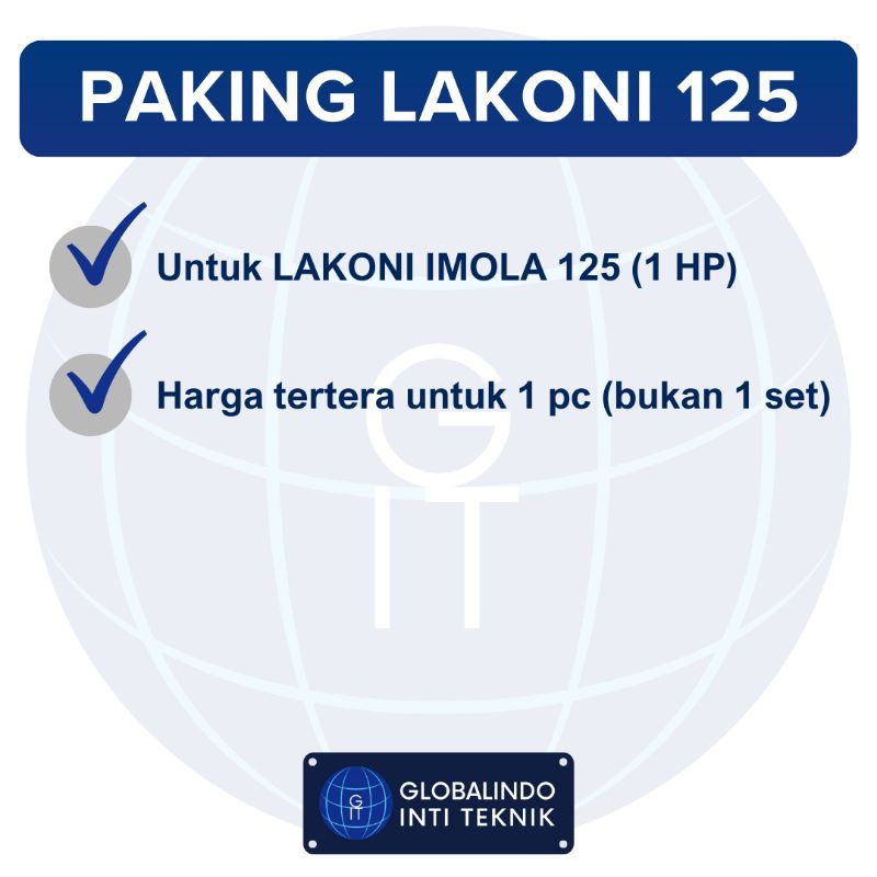 Jual Paking Karet Packing Gasket Samping Kompresor LAKONI IMOLA 125 (1 ...