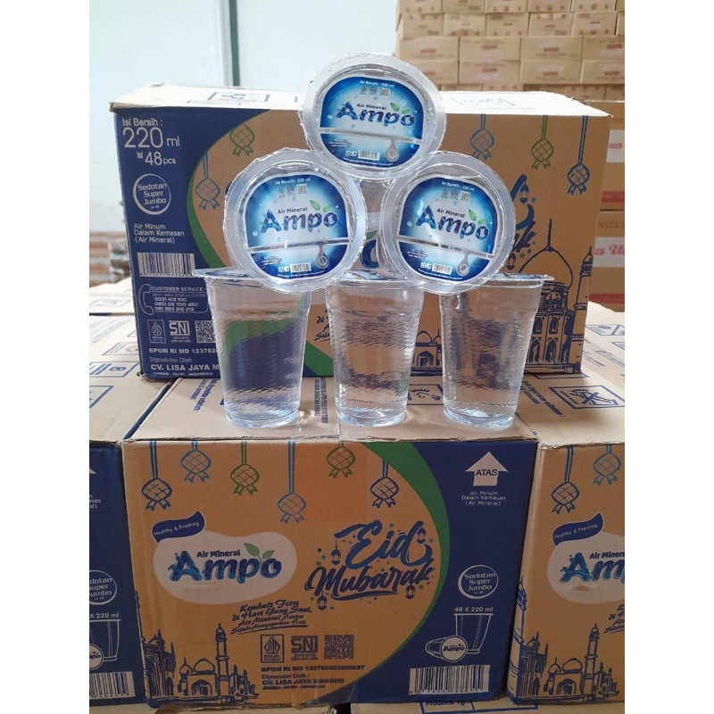 Jual Ampo Air Mineral Gelas 220 Ml Isi 48 Pcs Ambil Dirumah Shopee Indonesia 3459