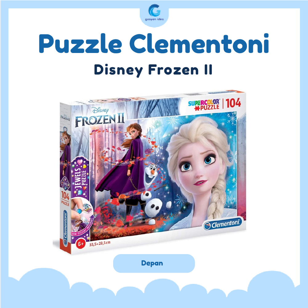 Jual Puzzle Clementoni Disney Frozen II Jewels Puzzle 104 pcs | Shopee ...