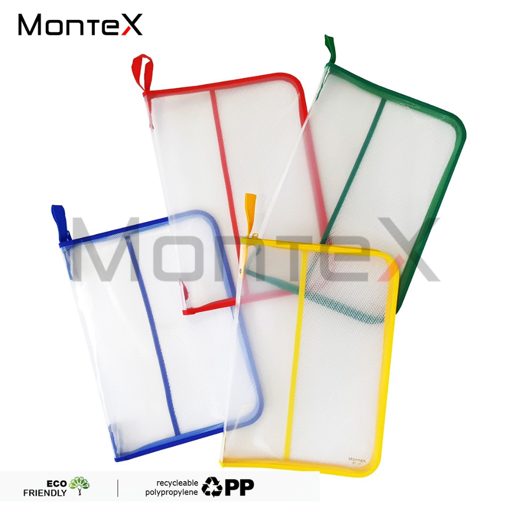 Jual Montex Zipper Bag Jala Seleting Folio F4 Map Plastik Resleting