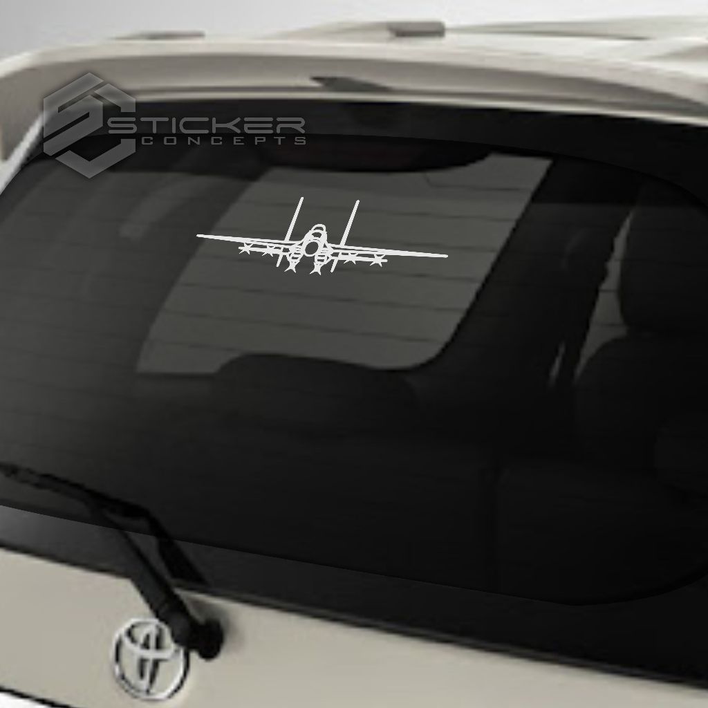 Jual Stiker Pesawat tempur untuk mobil kaca belakang | sticker cutting ...
