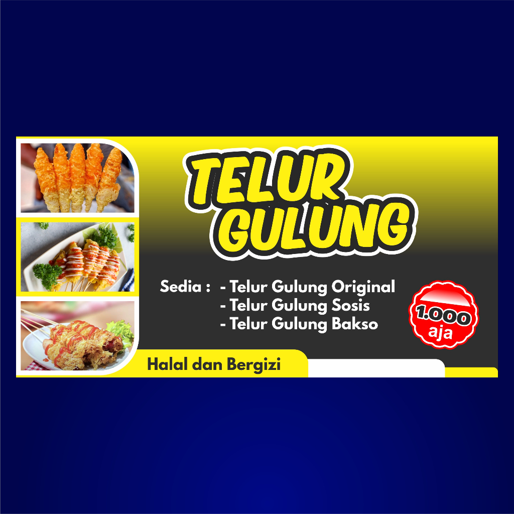 Jual Banner Spanduk Telur Gulung Shopee Indonesia 8726