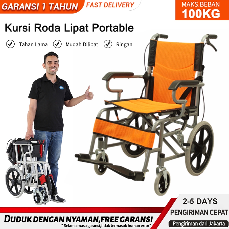 Jual MBK kursi roda lipat dan ringan lansia Alluminium / kursi roda