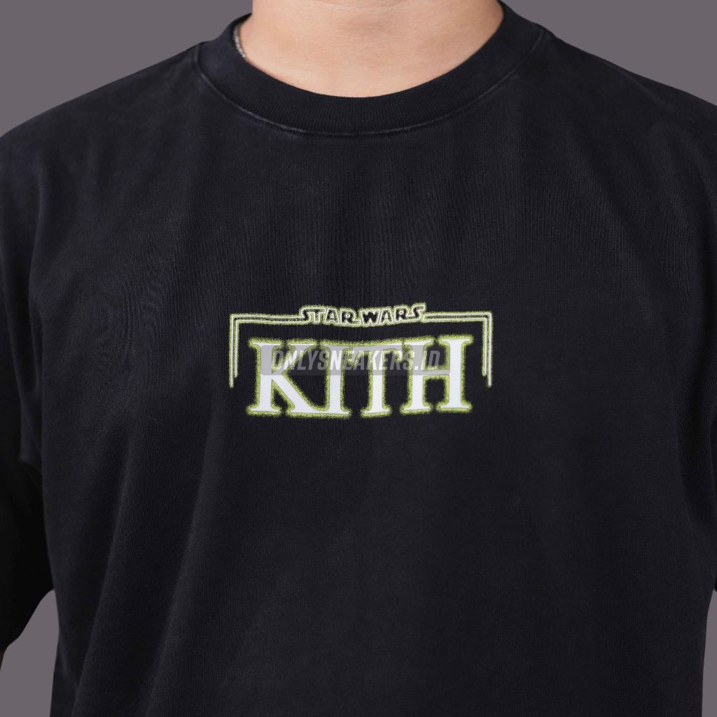 KITH STAR WARS GREEN GLOW VINTAGE TEE BLACK MEDIUM AUTHENTIC