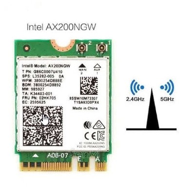 Carte Wi-Fi AX200 NGFF M.2 Avec Bluetooth 5.0 – WiFi 6 Ultra Rapide Pour PC Portable (2.4G/5G, 802.11ax)