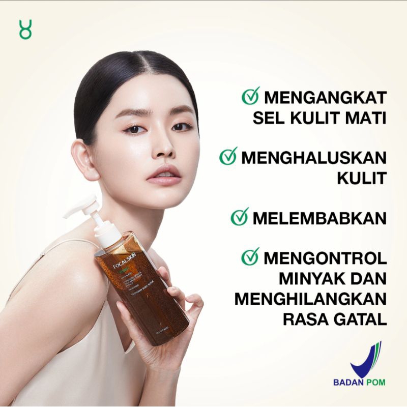 Jual Focalskin Acne Exfoliating Brightening Body Scrub 400g | Whitening ...