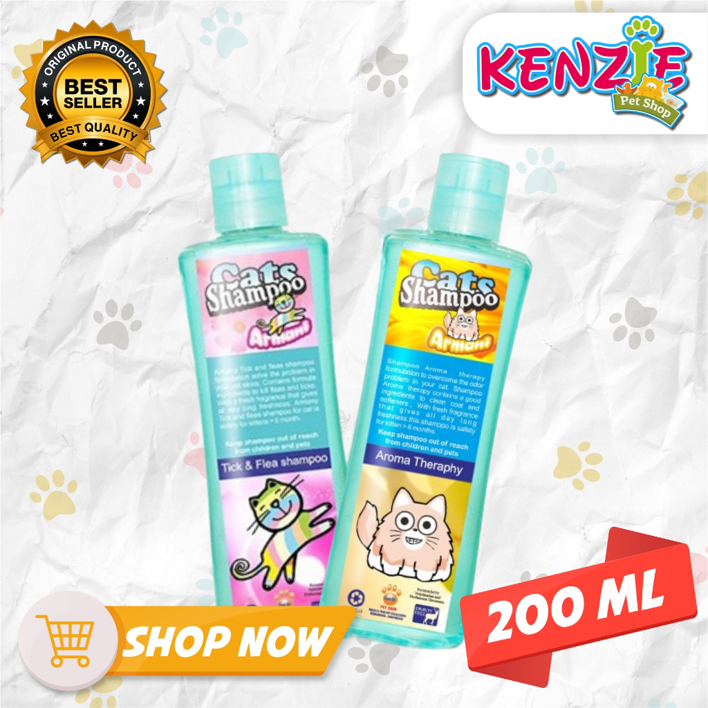 Jual Shampoo Kucing Cat Shampoo Armani Aroma Therapy Tick Flea 200ml Shopee Indonesia