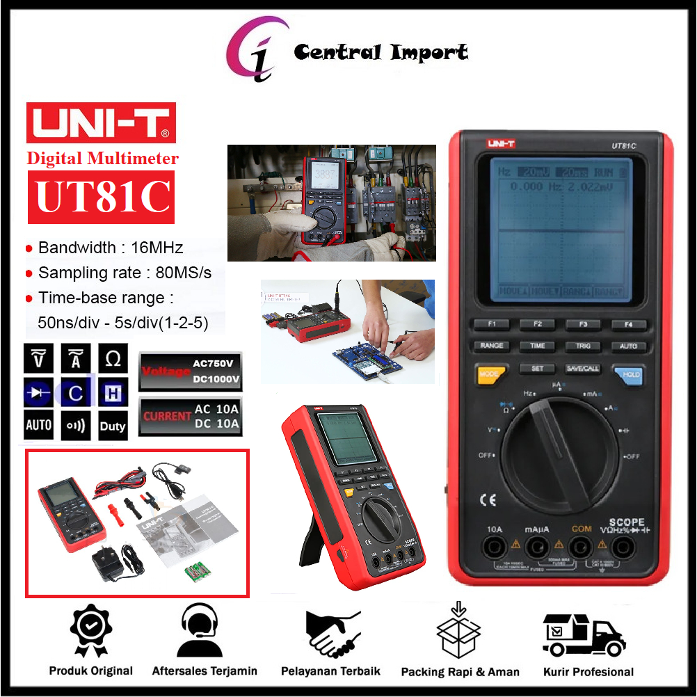 Jual UNI-T UT81C Scope Digital Multimeter Osiloskop Digital Genggam ...