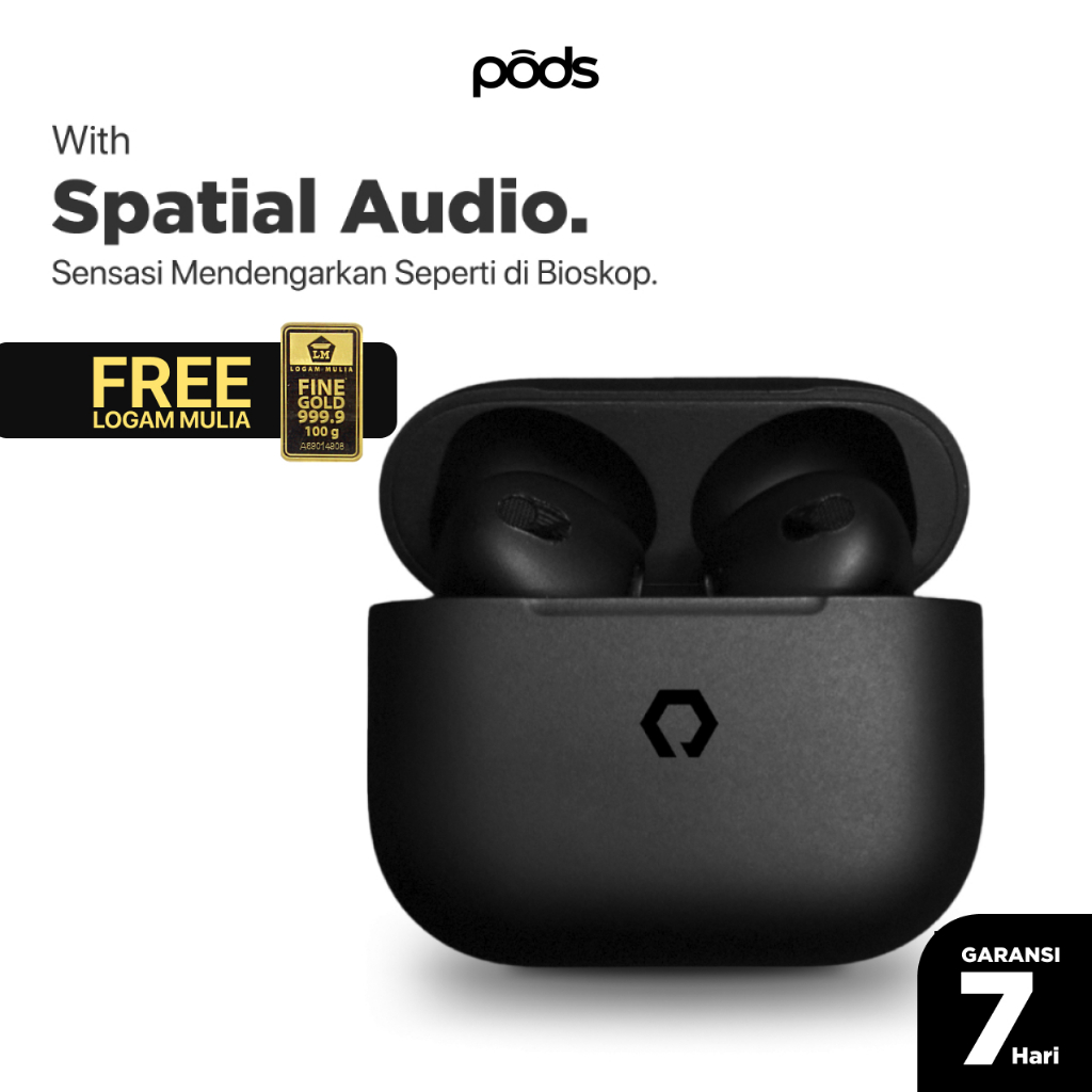 Jual [LIMITED EDITION] The Pods Gen 3 Black 2024 Wireless Charging Case ...