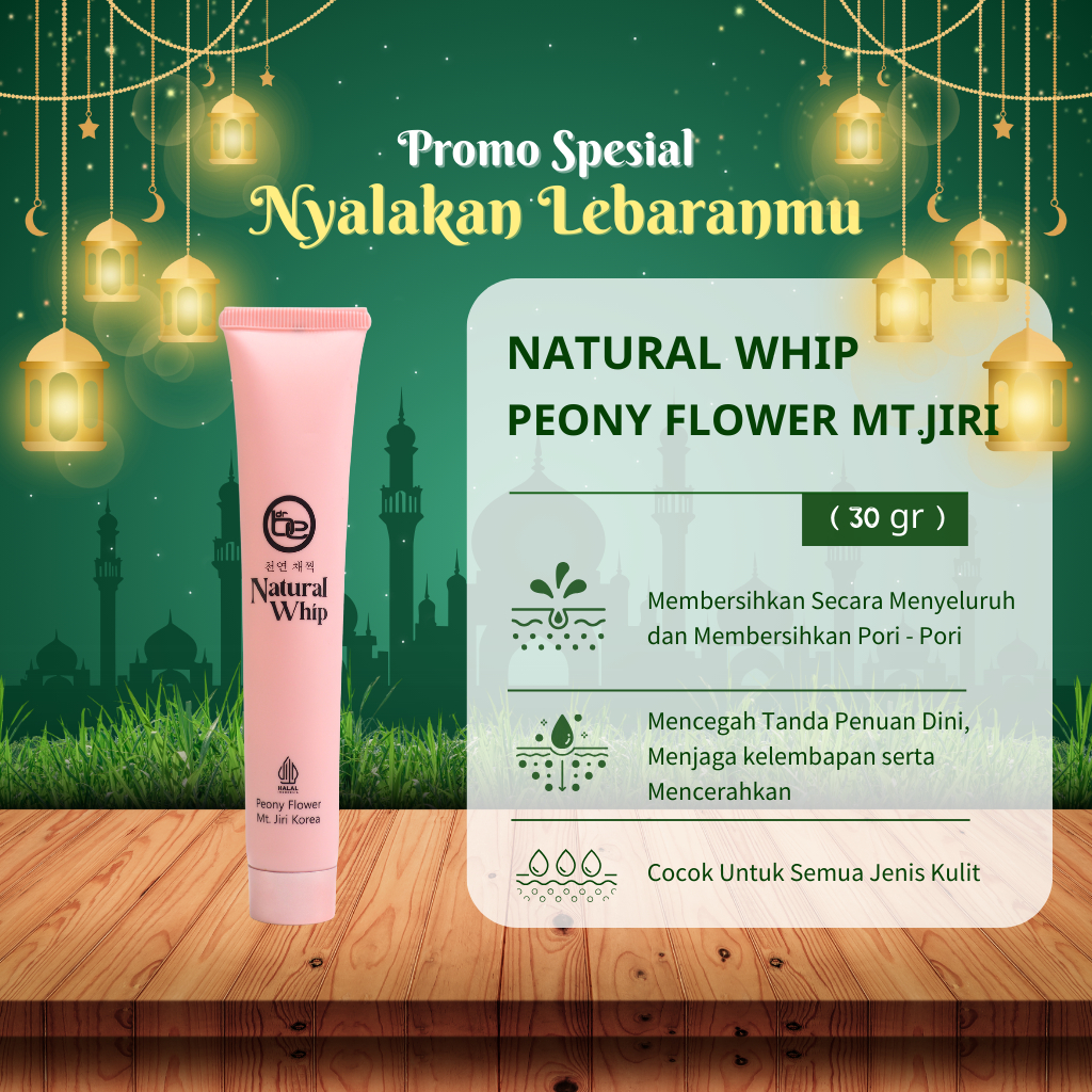 Jual dr be Natural Whip Peony Flower Mt. Jiri Korea / Sabun Cuci Muka
