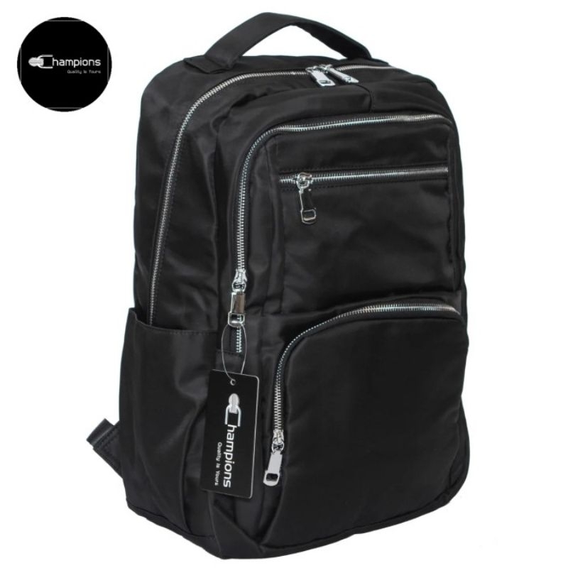 CHAMPIONS 238 Backpack Laptop Nylon Anti Air Tas Ransel Wanita Import 2  Kompartemen banyak Slot Tas Sekolah Tas Kerja 14 inch 15 inch