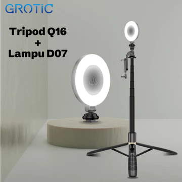 GROTIC Tripod HP Kamera Tongsis Monopod Portable 153cm With Remote Bluetooth And Screw Mount 1