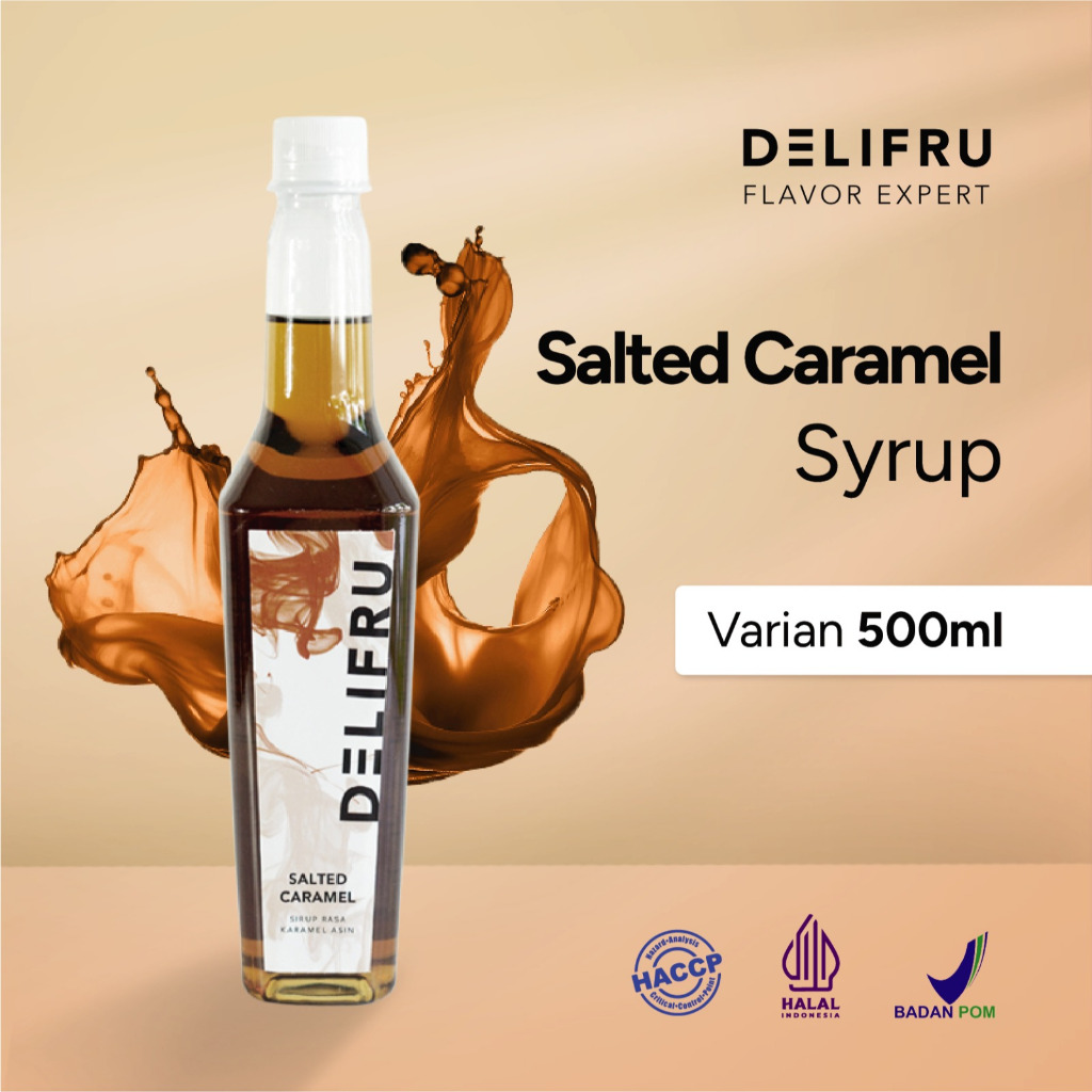 Jual Syrup Salted Caramel Delifru 500 Ml Sirup Karamel Asin Premium