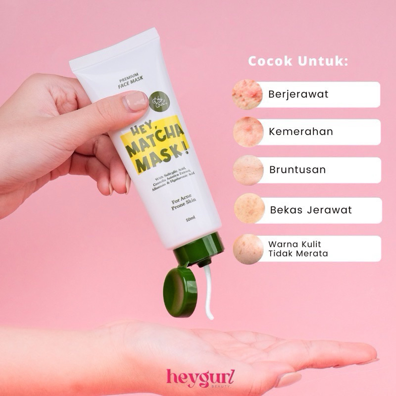 Jual (BPOM) HEYGURL FACEMASK DELIMA & MATCHA / BODY SCRUB BY HEYGURL