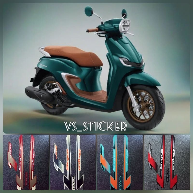 Jual STRIPING LIST STANDART MOTOR HONDA STYLO 2024 MERAH HITAM CREAM ...