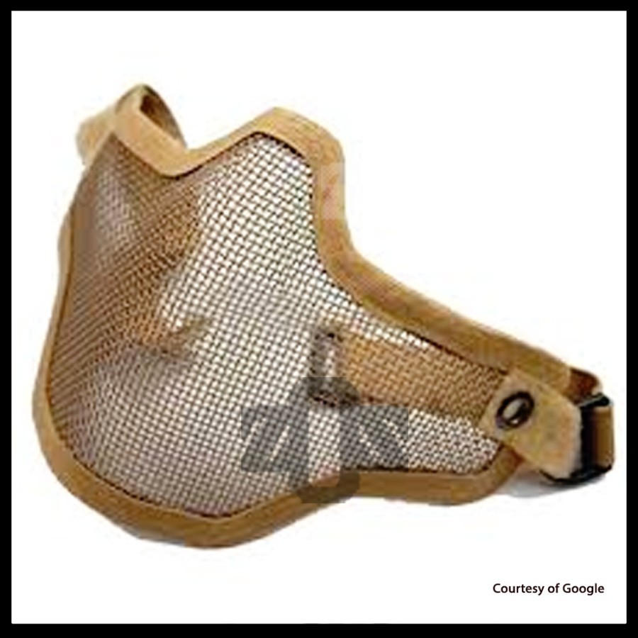 Jual Masker Half Mask Face Jaring Kawat Mesh Wire Double Strap Tactical ...